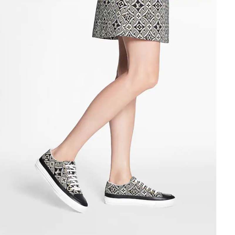 Louis Vuitton Women Since 1854 Stellar Sneaker Jacquard Textile Calf  Leather Black - LULUX