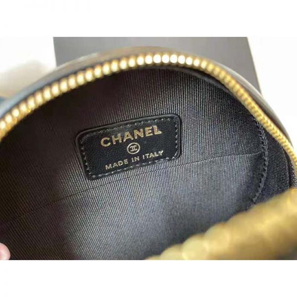 Chanel 19 Clutch With Chain Lambskin Silver Black AP0945-B07327