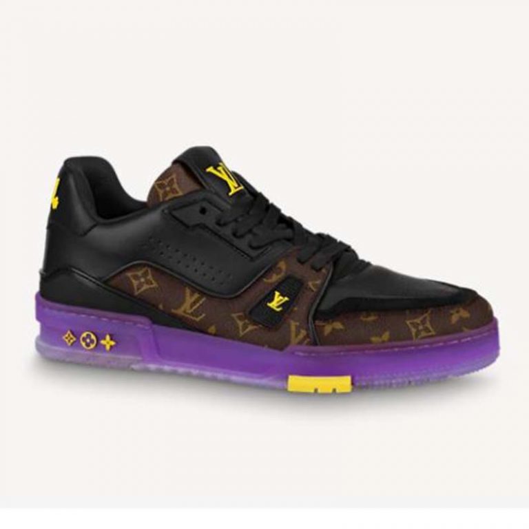 Louis Vuitton Lv Men Lv Trainer Sneaker Calf Leather And Monogram 