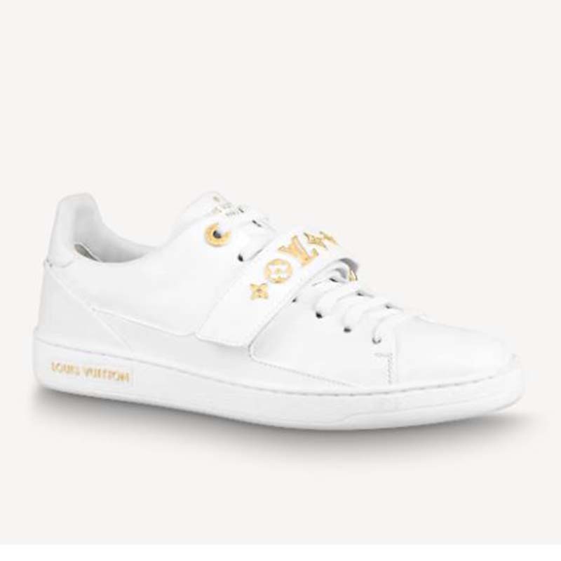 Frontrow leather trainers Louis Vuitton White size 40.5 EU in Leather -  27292995