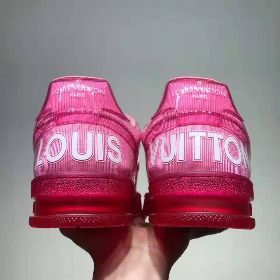 Leather trainers Louis Vuitton Pink size 5 UK in Leather - 36031457