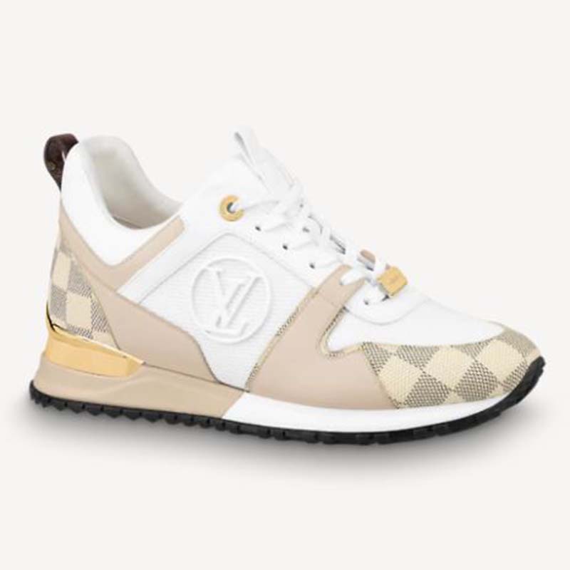 Louis Vuitton Off White Mesh, Suede and Monogram Canvas Run Away Sneakers  Size 39 Louis Vuitton