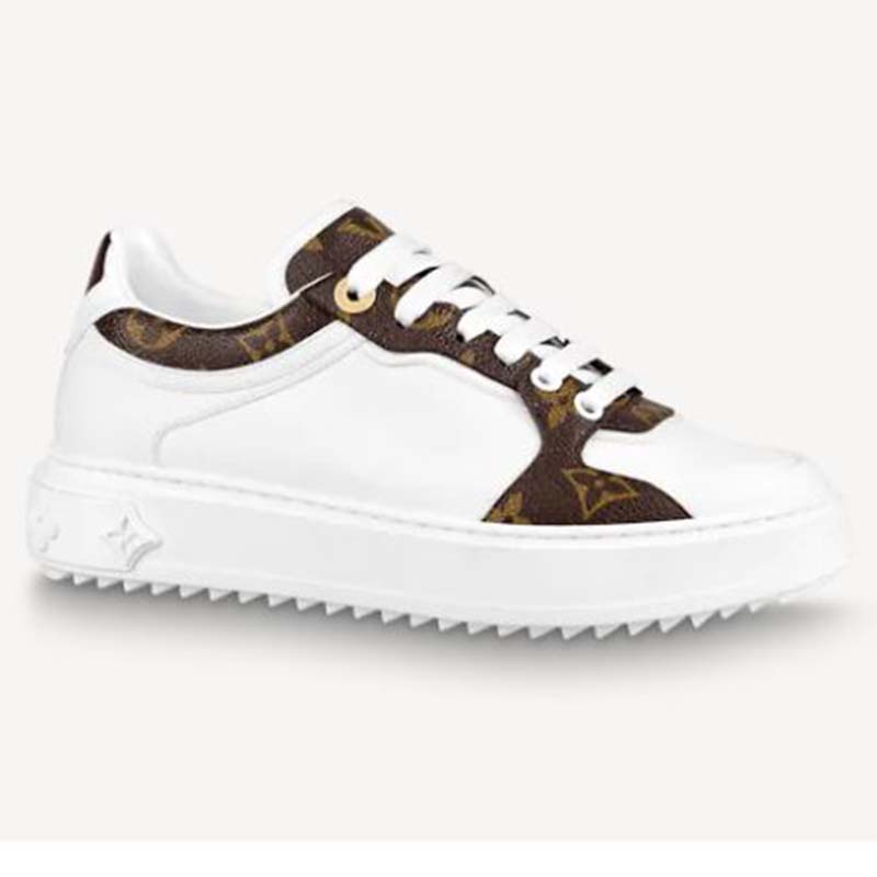 LOUIS VUITTON monogram Canvas Time Out sneakers 36 Made in Italy Cacao brown
