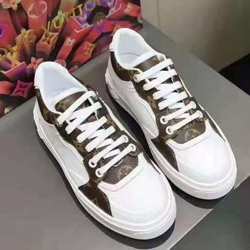 Louis Vuitton LV Unisex Time Out Sneaker Cacao Brown Calf Leather ...