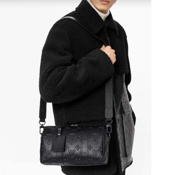 Louis Vuitton Shoulder Bag City Keepall Monogram Seal Noir M57955