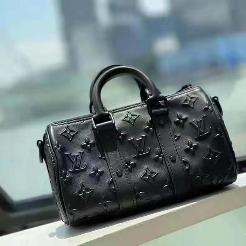 Louis Vuitton Shoulder Bag City Keepall Monogram Seal Noir M57955