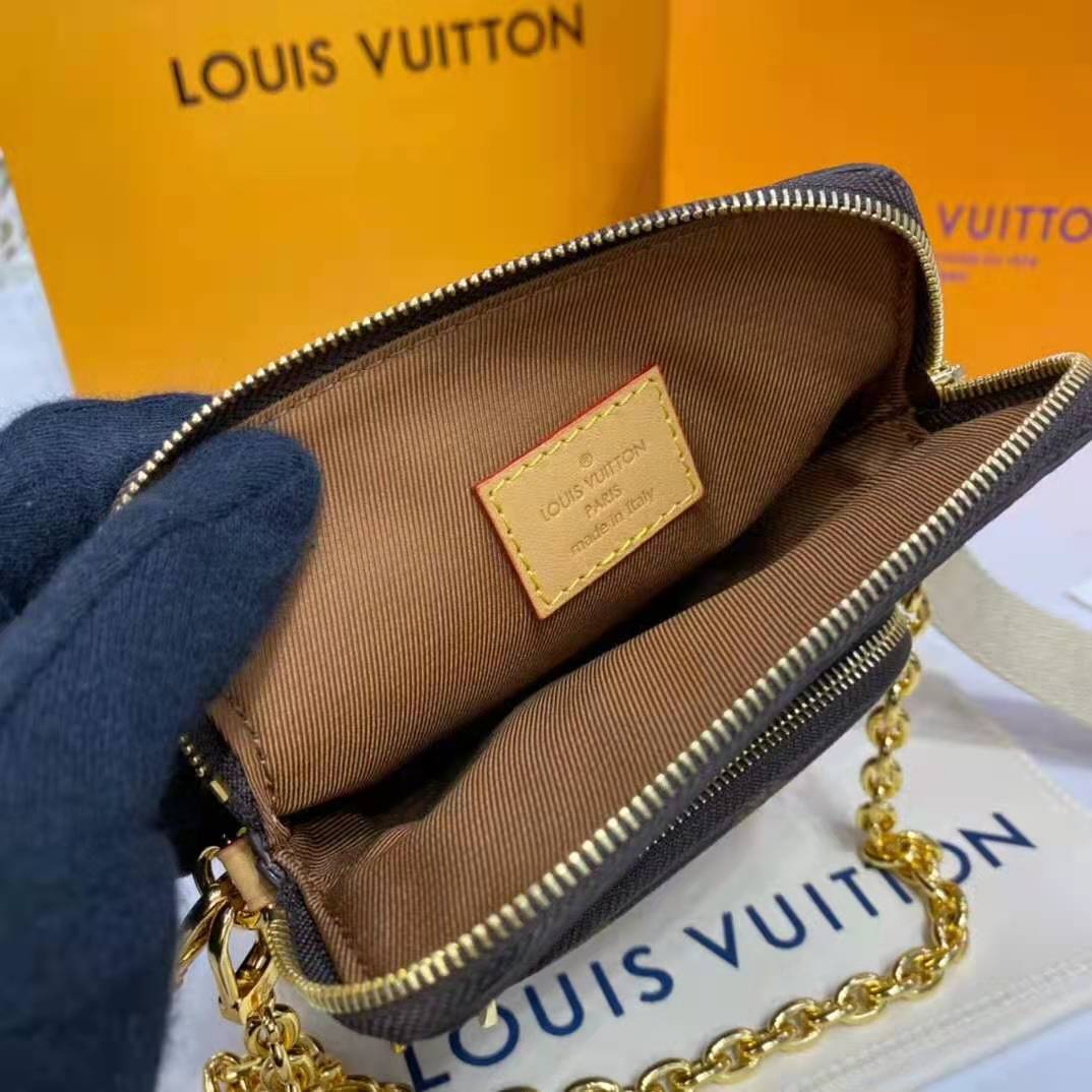 Louis Vuitton Utility Phone Sleeve Monogram in Coated Canvas with Gold-tone  - US