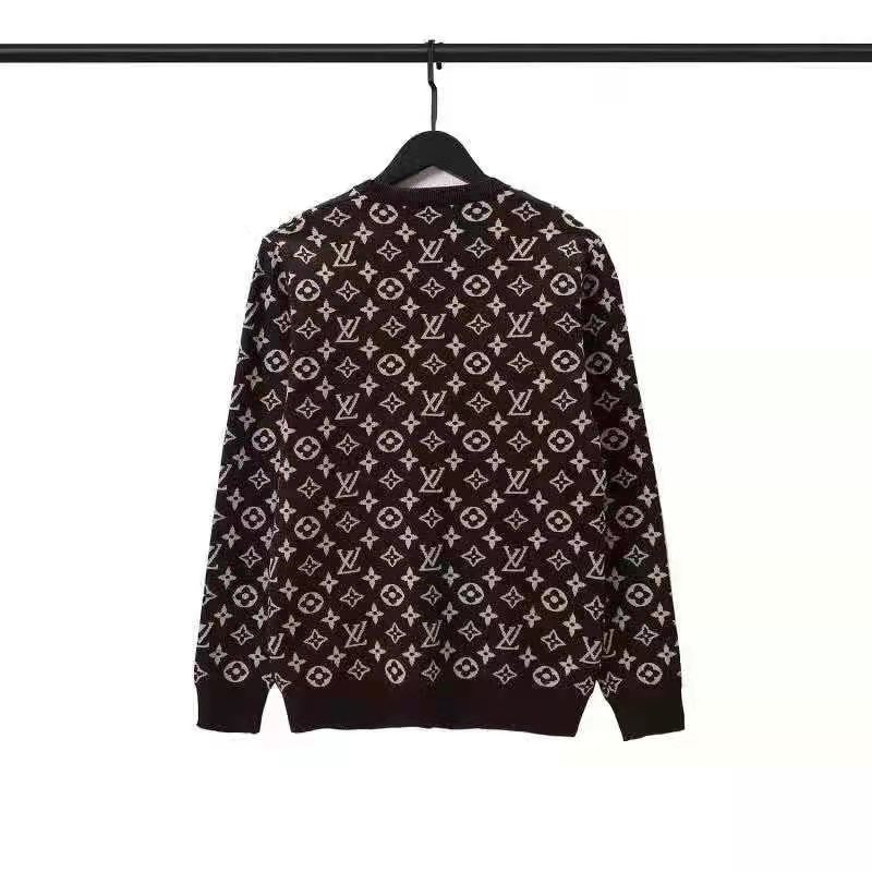 Louis Vuitton Monogram Monogram Jacquard Sweatshirt, Black, XL