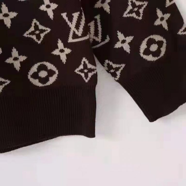 louis vuitton full monogram jacquard crew neck