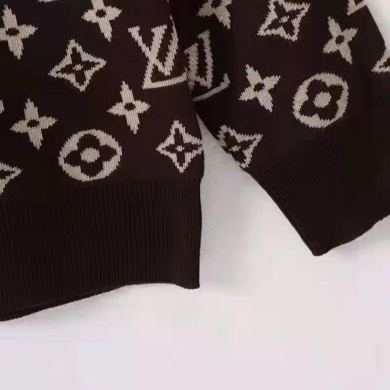 Louis Vuitton, LV full monogram jacquard crew neck new Black Cotton  ref.240401 - Joli Closet