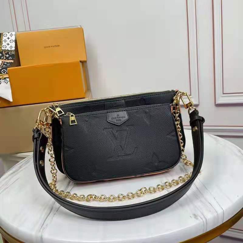 Multi pochette accessoires patent leather handbag Louis Vuitton Black in  Patent leather - 37967047