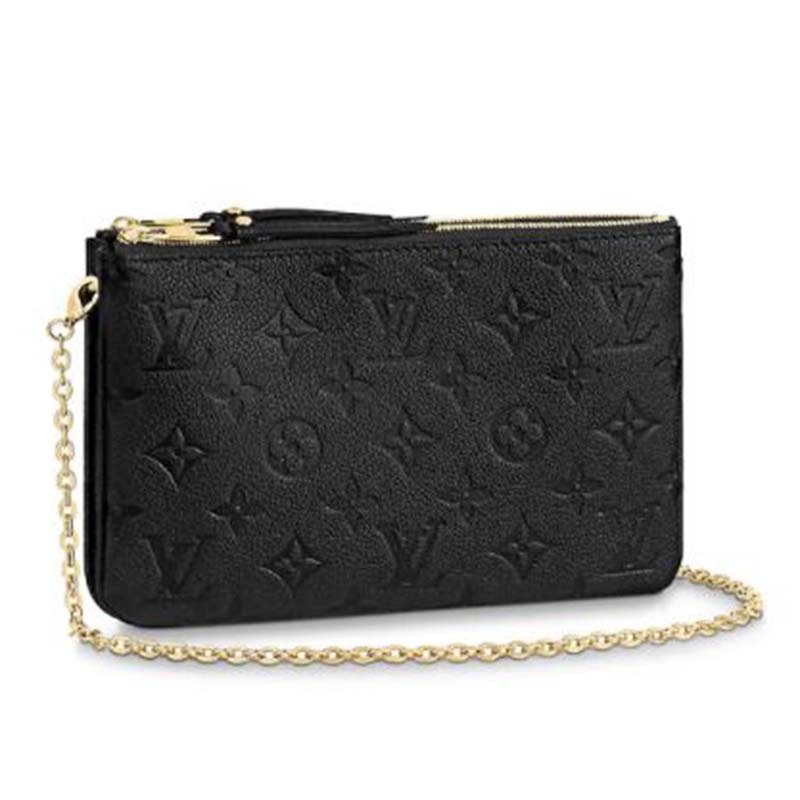 Louis Vuitton Monogram Giant Empreinte Double Zip Pochette - Black  Crossbody Bags, Handbags - LOU773161