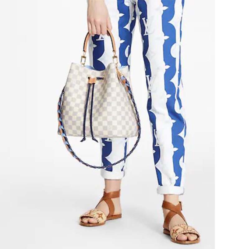 NéoNoé MM Bucket Bag - Luxury Damier Azur Canvas Blue