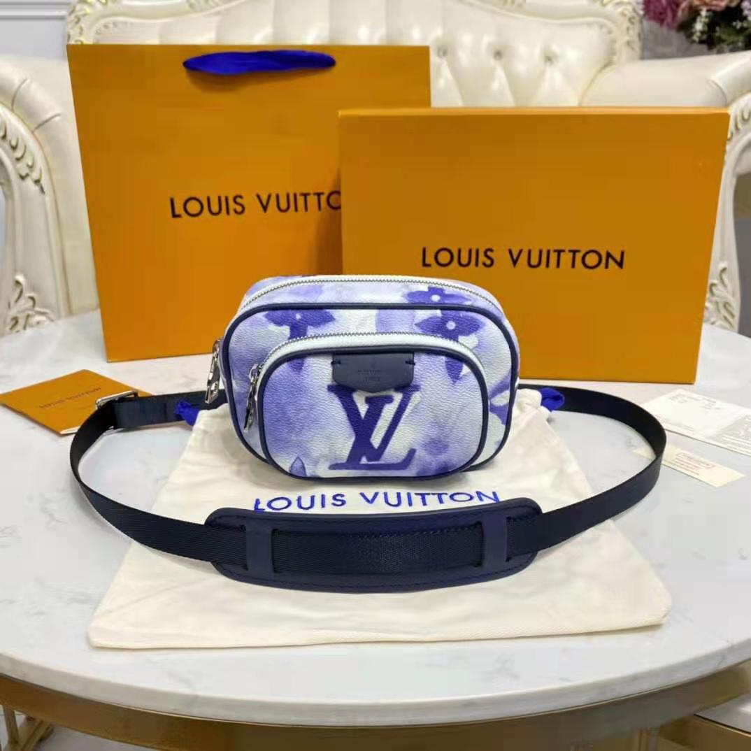 Louis Vuitton LV Outdoor pouch watercolor Blue ref.283956 - Joli