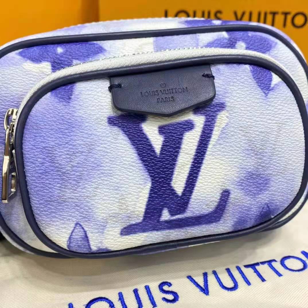 Louis Vuitton Outdoor Pouch Limited Edition Monogram Watercolor Stripes  Denim