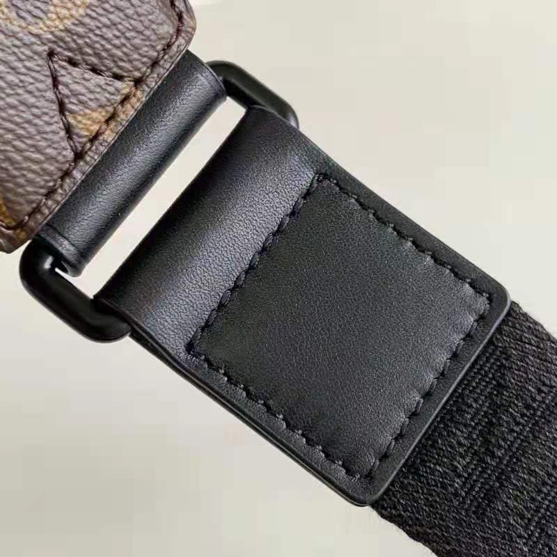 Louis Vuitton LV Unisex S Lock Sling Bag Monogram Macassar Coated