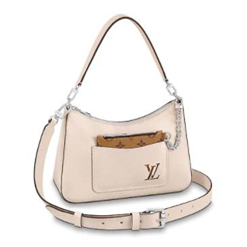 Louis Vuitton LV Women Hold Me Top-Handle Bag Beige Smooth Cowhide Leather  - LULUX