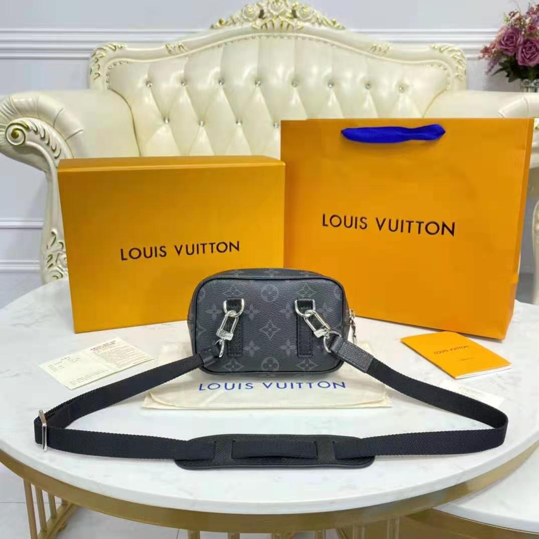 Louis Vuitton Unisex Outdoor Sling Bag Taigarama Noir Black Coated Canvas  Cowhide Leather - LULUX