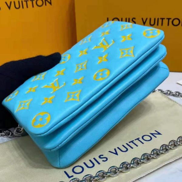 Louis Vuitton LV Women Pochette Coussin Green Monogram Embossed Lambskin (10)