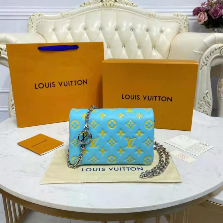 lv coussin bag green