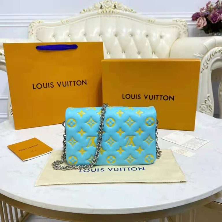 lv coussin bag green