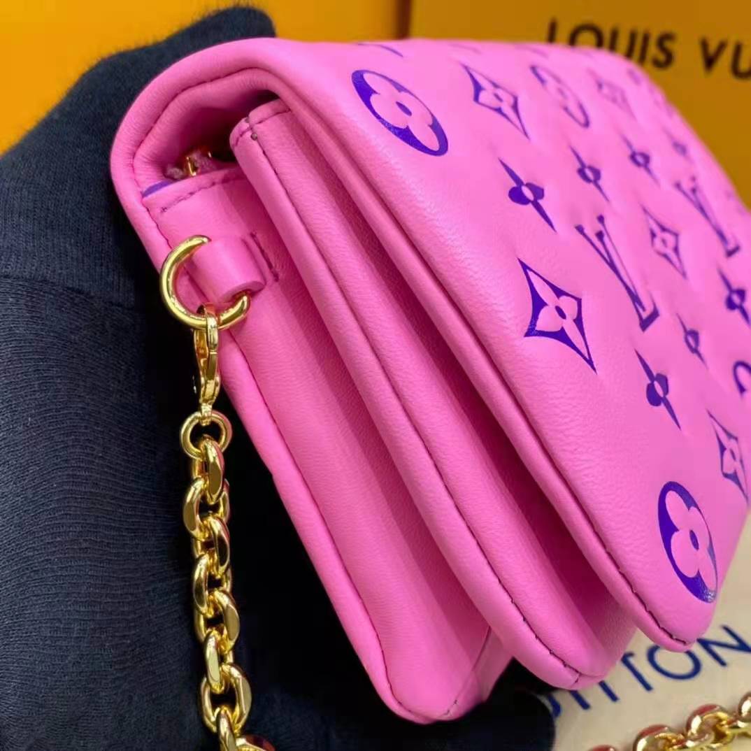 Louis Vuitton Rose Pink Monogram Embossed Lambskin Coussin Pm ref.614338 -  Joli Closet