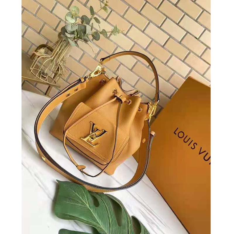 Louis Vuitton Lockme Bucket Tote Olive Green/Beige in Grained Calfskin  Leather with Silver-tone - US
