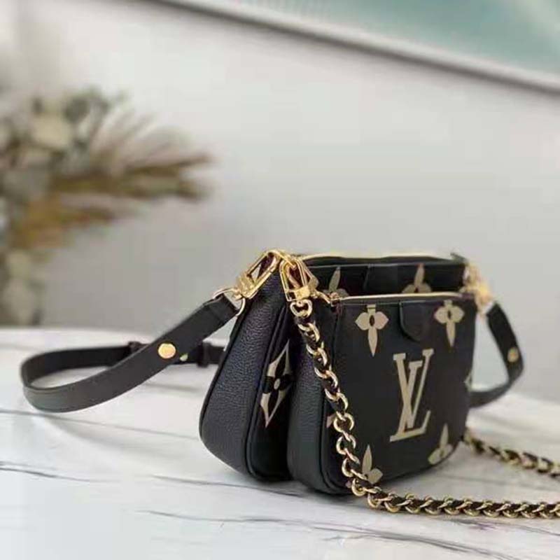 Multi Pochette Accessoires Cross Body Bags Embossed Black Cream Designers  Womens Handbags Purses Leather Black/Cream Two In One Bag From Wwwjersey,  $86.75
