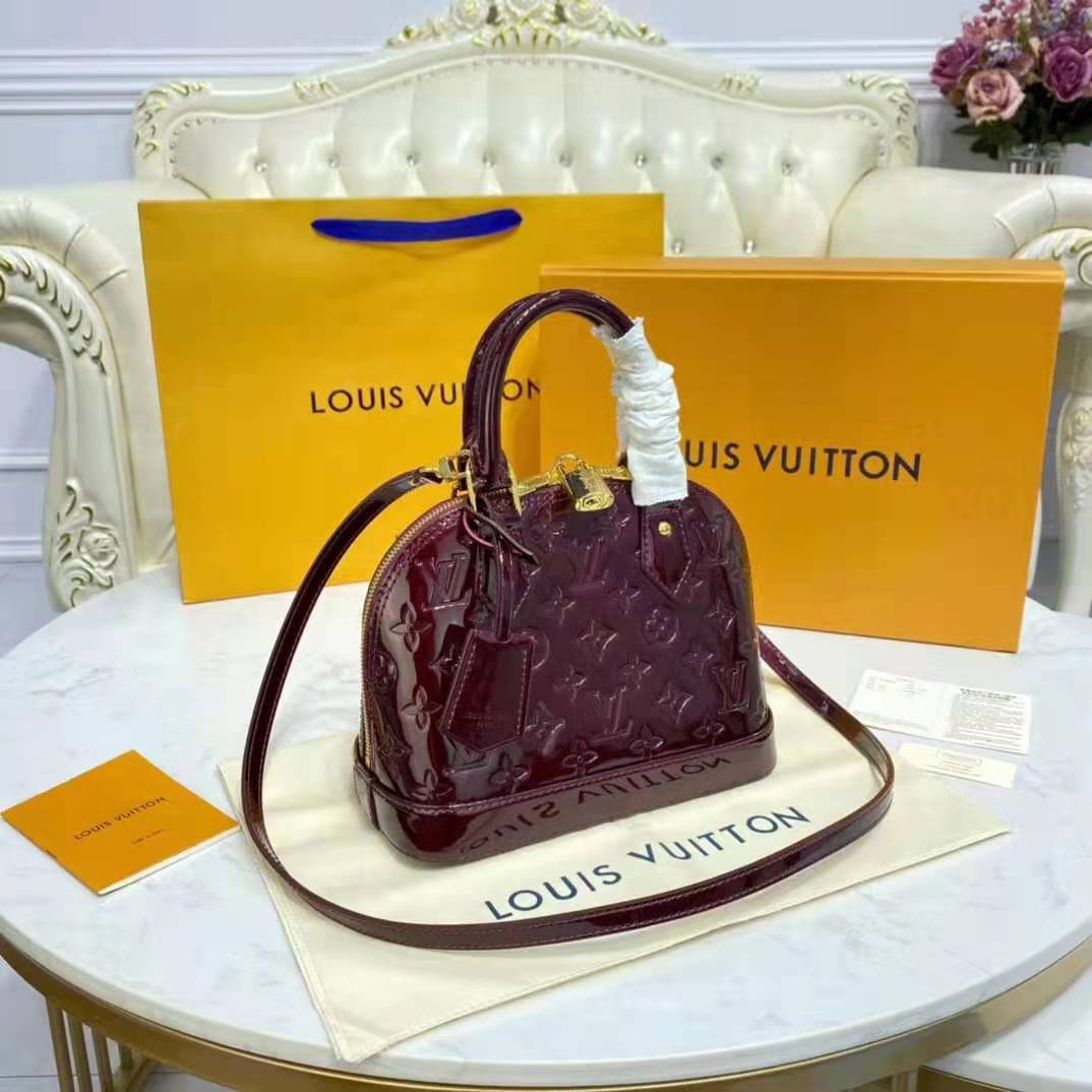 Louis Vuitton Rayure Amarante Monogram Vernis Alma BB Bag Handbag – OPA  Vintage
