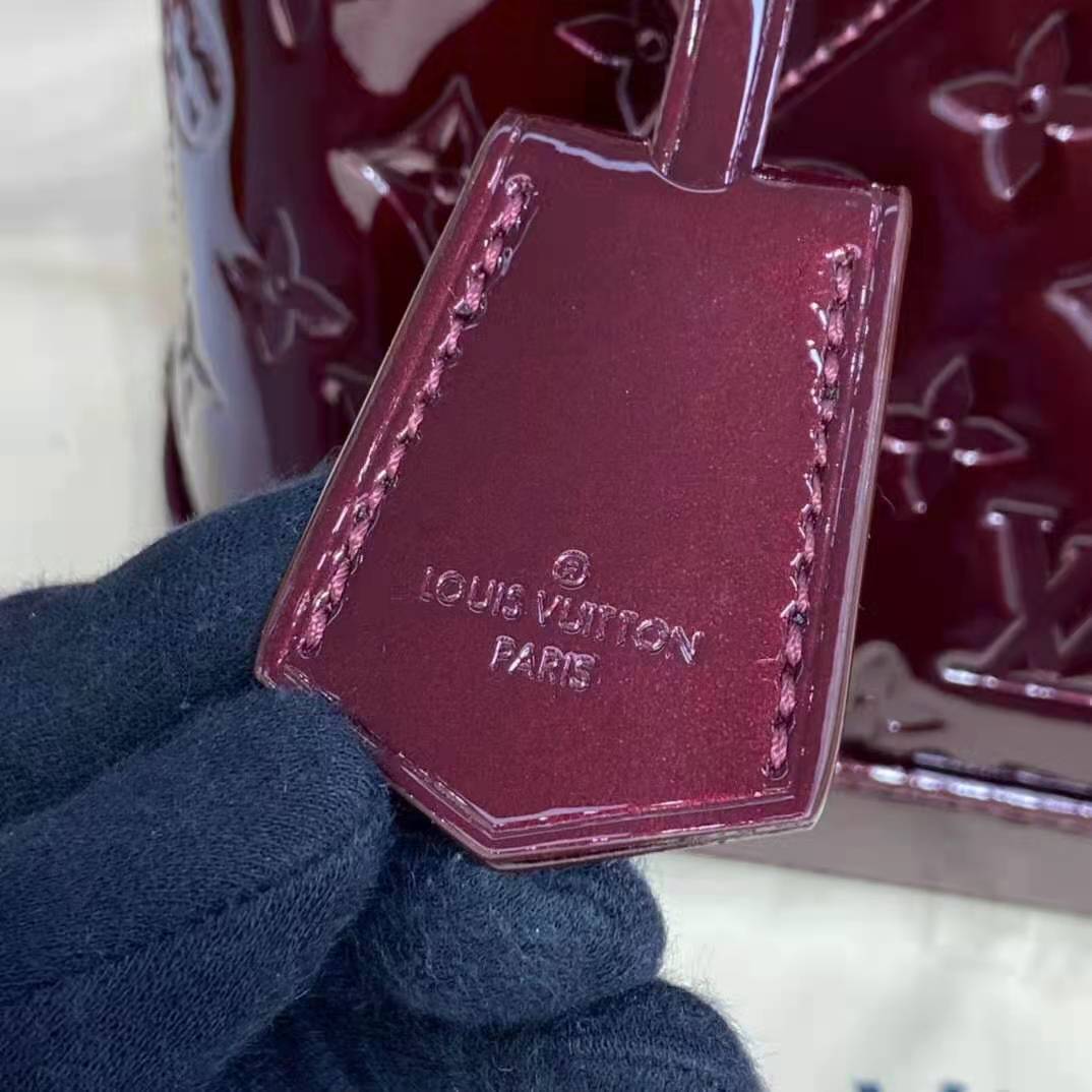 Louis Vuitton - Alma BB Monogram Vernis Leather - Amarante Red – Shop It