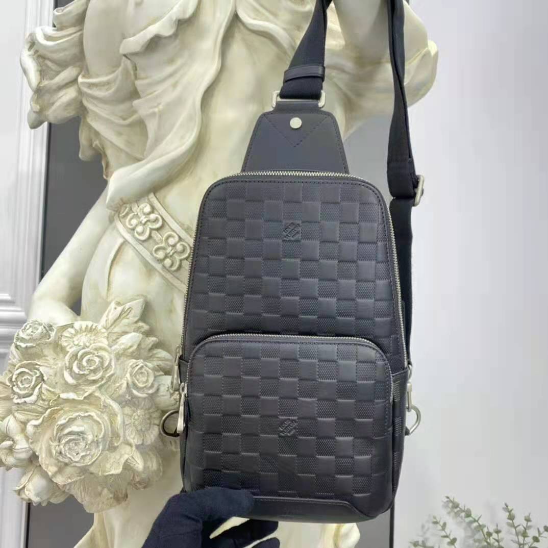 Louis Vuitton Cowhide Black Infini Avenue Sling Bag Damier with