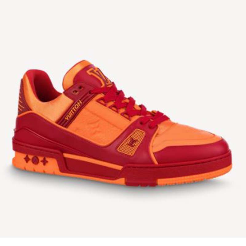 ✓ Louis Vuitton Fastball high sneaker nubuck red sole 7 LV 8 US 41 EU  MS0133 *