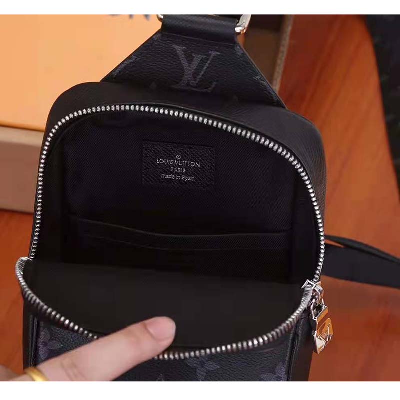 Louis Vuitton Louis Vuitton Outdoor Sling Bag Taigarama Noir Leather Black
