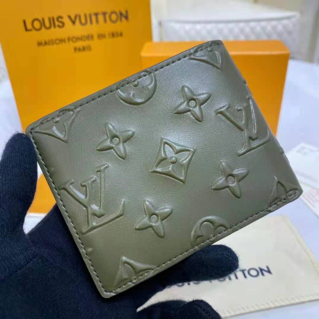 Louis Vuitton Khaki Slender Wallet M80520