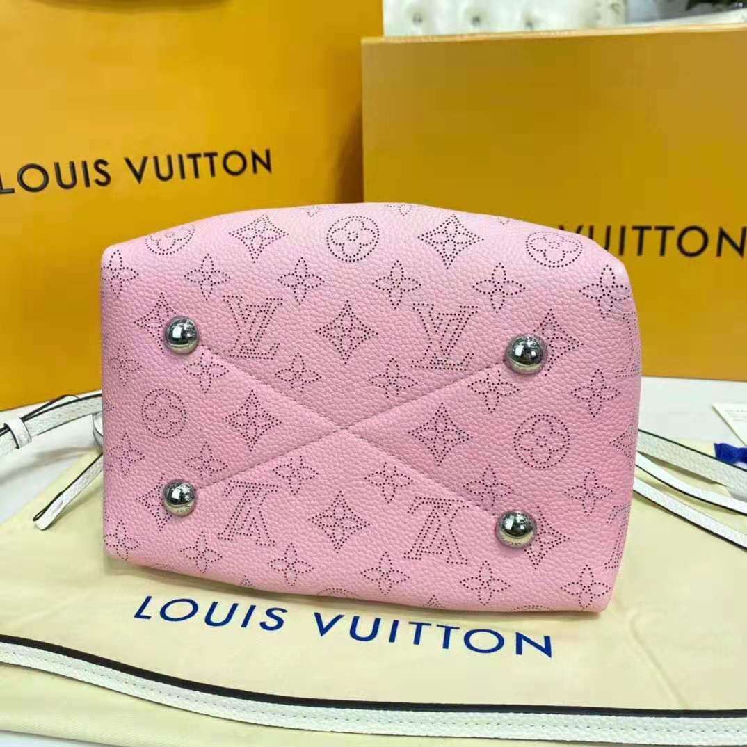 Louis Vuitton, Bags, Louis Vuitton Bella Mahina Calf Leather Magnolia  Pink Bucket Shoulder Bag M5768