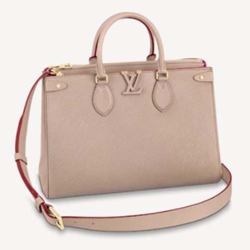 Louis Vuitton LV Women Grenelle Tote MM Bag Galet Gray Epi Grained