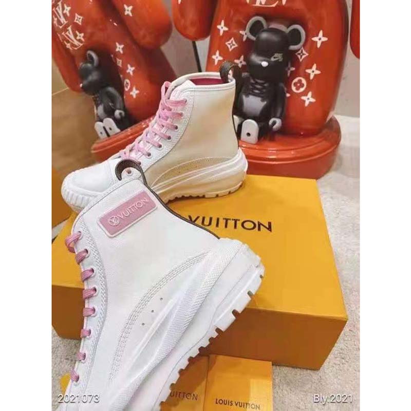 Giày Nữ Louis Vuitton LV Squad Trainer Boots 'Pink' 1AACV4 – LUXITY