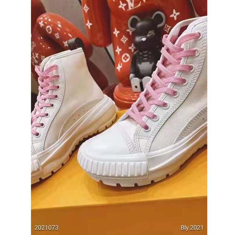 Louis Vuitton, Shoes, Louis Vuitton Pink Canvas Squad Sneakers 8