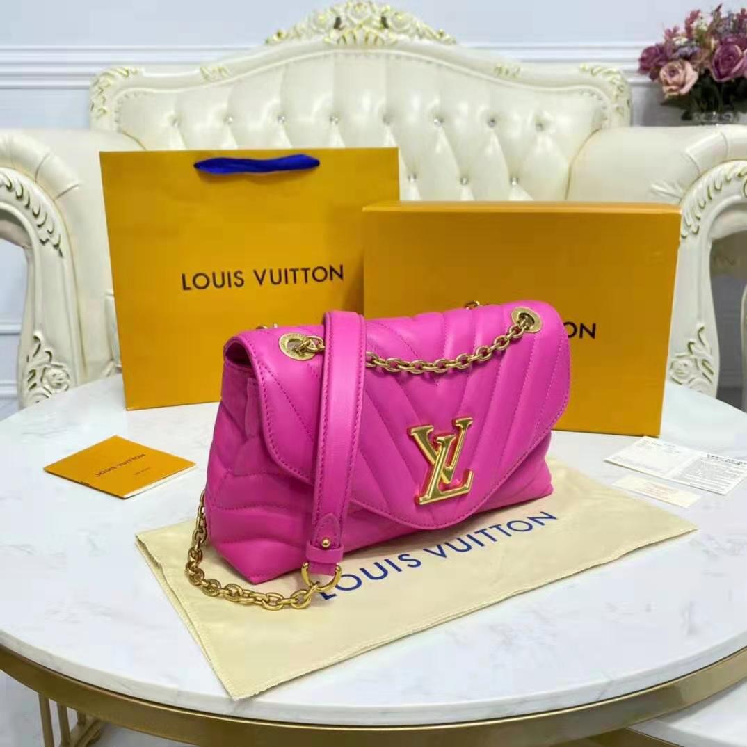 Louis Vuitton New Wave Chain Bag V-Quilted Leather In Pink