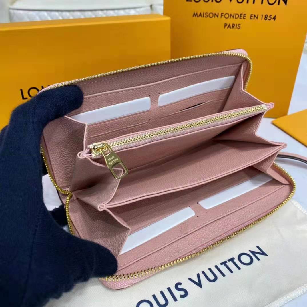 Louis Vuitton Summer Stardust Zippy Wallet Pink in Grained Cowhide