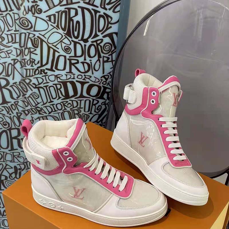 Louis Vuitton, Shoes, Brand New Never Worn Louis Vuitton Pink White  Boombox Sneaker Boot In Size 4