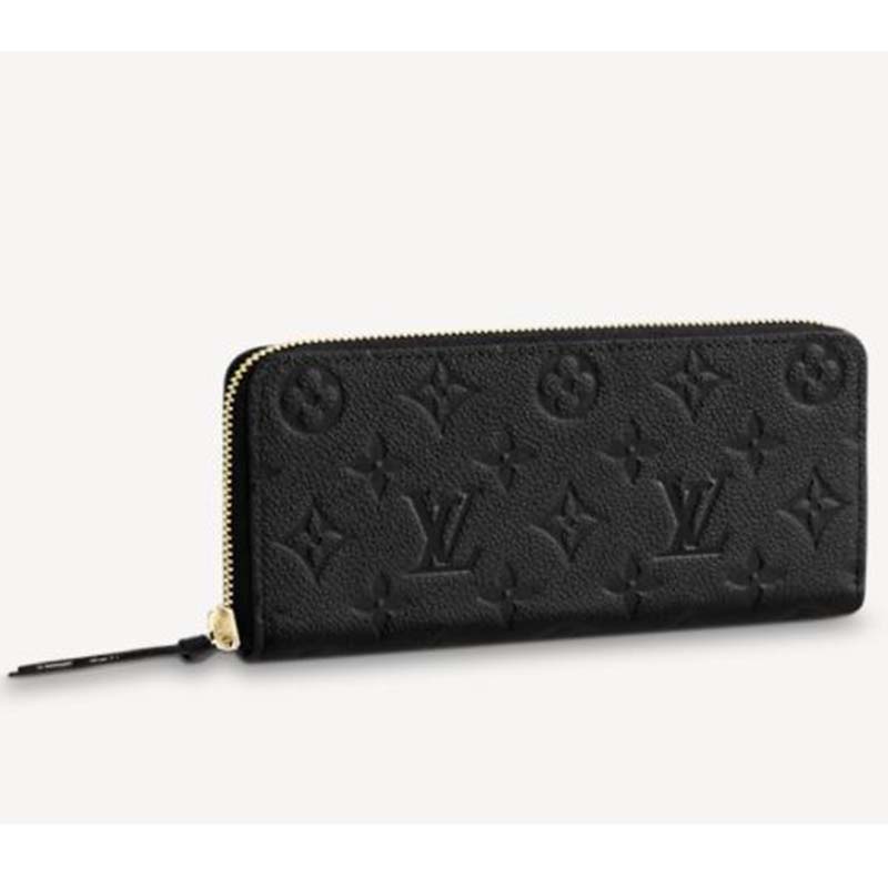 Clemence leather wallet Louis Vuitton Black in Leather - 35993265