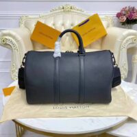 Louis Vuitton LV Unisex Keepall Bandouliere 40 Black Cowhide Leather