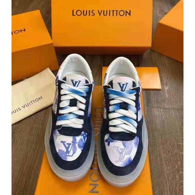 Ollie cloth low trainers Louis Vuitton Blue size 5 US in Cloth - 33516266