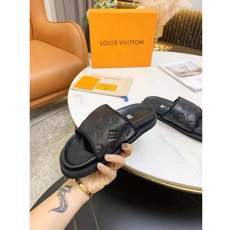 Louis Vuitton Miami LVxNBA Miami Mule, Black, 9.0*Stock Confirmation Required