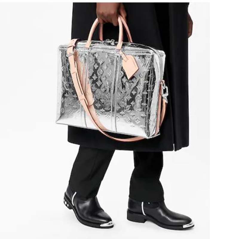 Louis Vuitton, Bags, Virgil Abloh Louis Vuitton Neo Porte Documents  Voyage Mirror Silver Monogram Bag