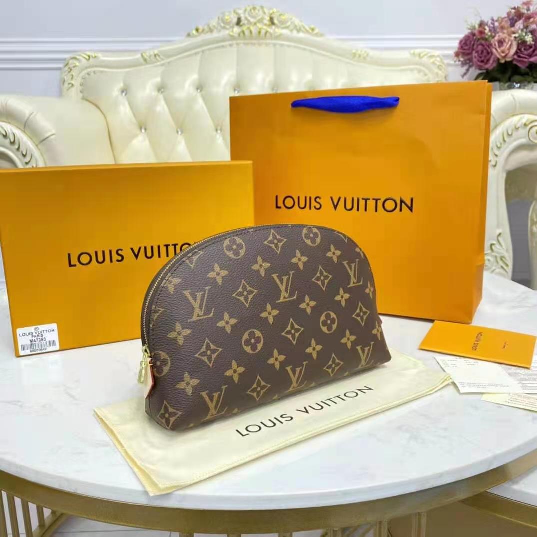 Louis Vuitton Monogram Pochette Cosmetic GM M47353 Unisex Pouch