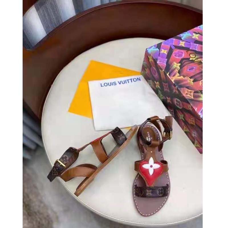 Buy Cheap Louis Vuitton High quality leather fabric goat skin Inside Women's  sandals #99900713 from