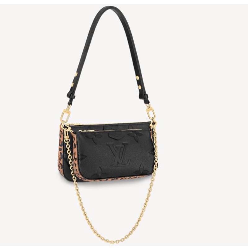 Multi pochette accessoires leather crossbody bag Louis Vuitton Black in  Leather - 35566633