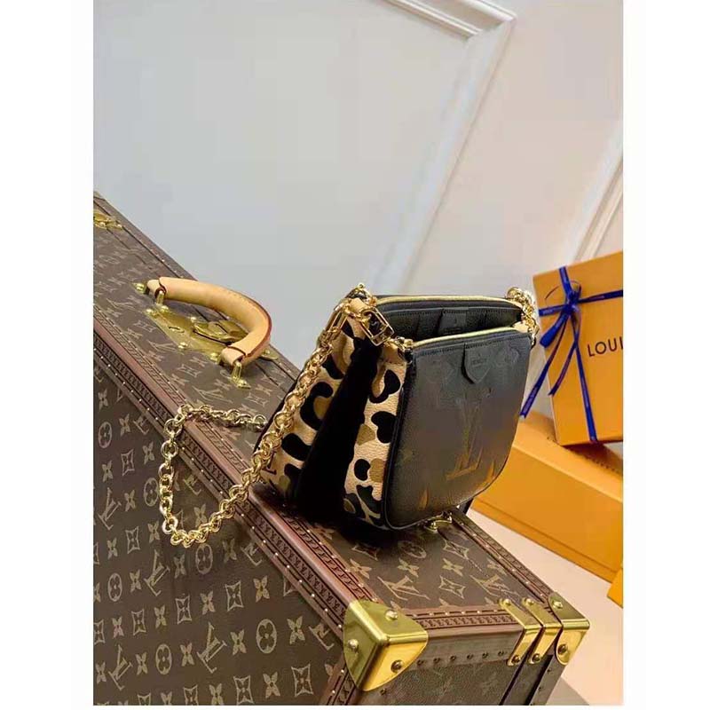 Louis Vuitton Multi Pochette Accessoires Black/Beige in Cowhide Leather  with Gold-tone - US